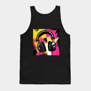 Retro Headphones Tank Top